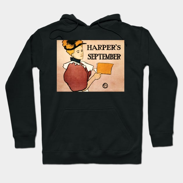 HARPER'S SEPTEMBER Magazine Cover by American Illustrator Edward Penfield Art Hoodie by vintageposters